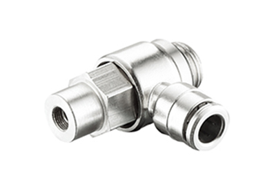 Speed Controller Nickle Plated Brass Push in Fittings from Canadian Pneumatics Inc