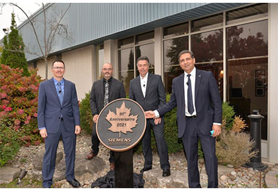 Siemens Canada Celebrates 50 Years of Manufacturing Excellence at Drummondville, Quebec Plant