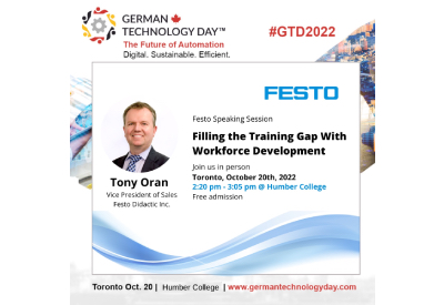 Festo Features Industry 4.0 Innovation and Skills Development at German Technology Day, Toronto, Oct 20
