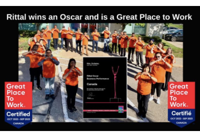 It’s official! Rittal Limited is a Great Place to Work® and the Recipient of the Rittal Global Oscar Business Performance Award