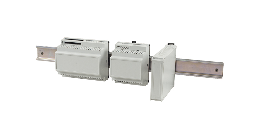 DIN Rail Mounted Enclosures 1597DIN Series from Hammond Manufacturing