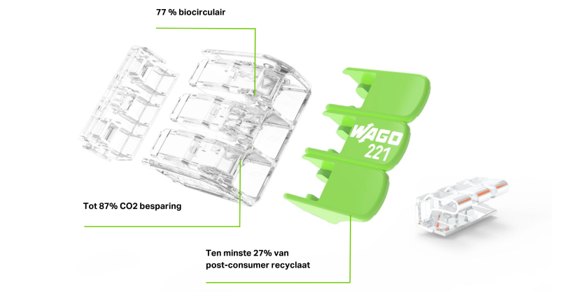 Green Range 221 Series Splicing Connector from WAGO 